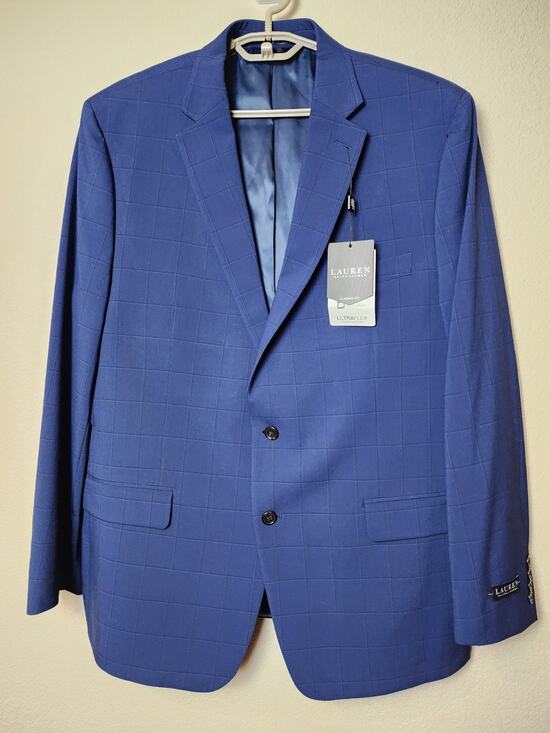 Lauren Ralph Lauren Other - Ralph Lauren Mens UltraFlex Classic Fit Suit Jacket Blazer Navy Blue 46L NWTs